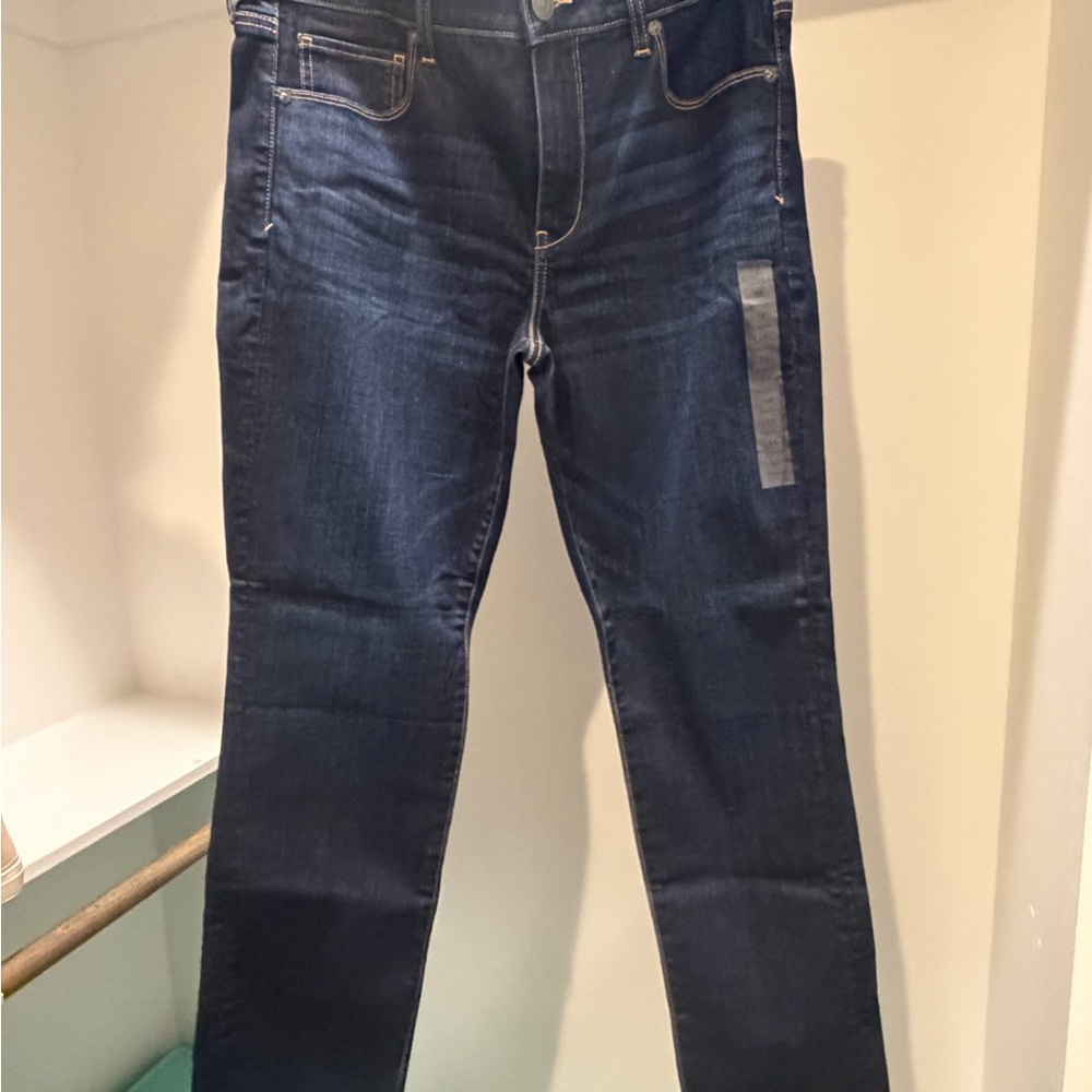 American Eagle Outfitters Skinny Jeans in Dark Blue Denim